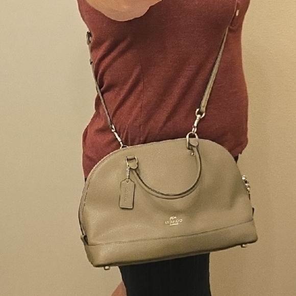 Coach Beige Leather Crossbody Bag - Picture 8 of 13